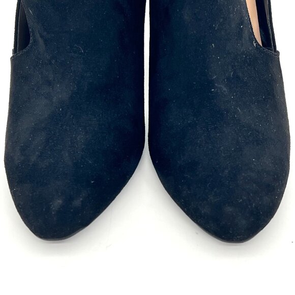 Kelly & Katie Black Chayse Almond Toe Side Cutout High Heels Womens 7M Zippered - Picture 13 of 16